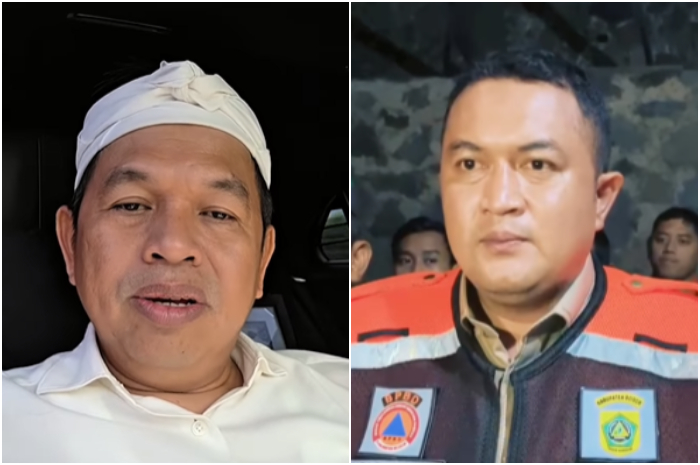 Gubernur Jawa Barat Dedi Mulyadi (kiri) menyampaikan pesan untuk sejumlah kepala daerah di Jabar salah satunya untuk Bupati Bogor Rudy Susmanto (kanan).
