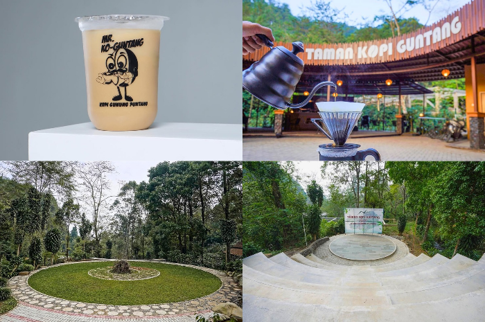 Ngopi sambil menyatu dengan alam ada di Taman Kopi Guntang.