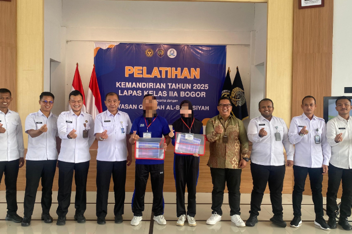 Pelatihan kemandirian yang dijalani warga binaan Lapas Kelas 2A Bogor.