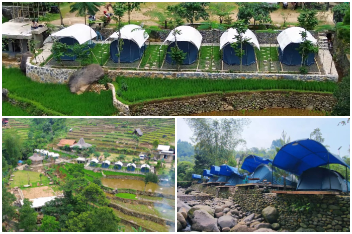 Suasana Glamping di Lembah Batu Bogor cocok untuk staycation.