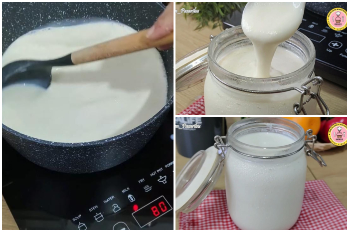 Resep yogurt rumahan hanya  dengan 2 bahan saja dari  YouTube Glentina Pasaribu.