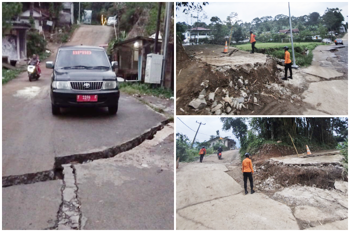 Kondisi terkini bencana pergerakan tanah di Bojong Koneng Bogor.