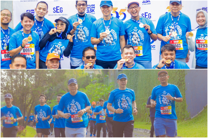 Ratusan pelari meramaikan kegiatan Fun Run 3,5K yang dihadiri Wali Kota Bogor Dedie A Rachim.