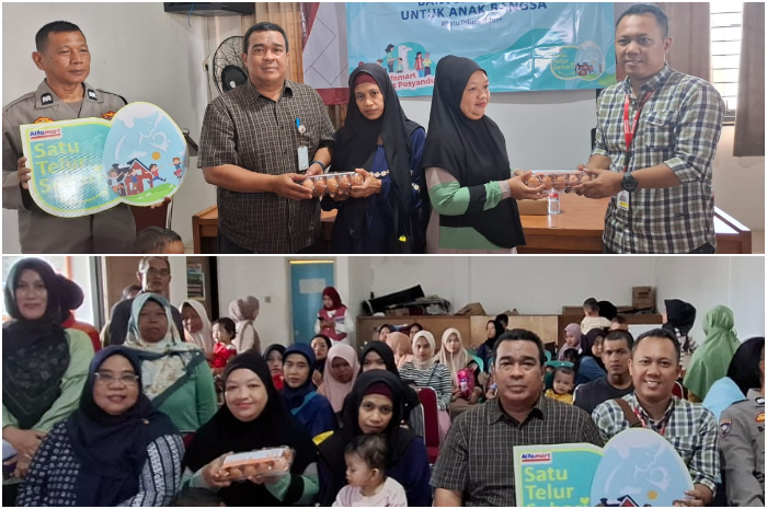 Alfamart kembali melanjutkan program Satu Telur Sehari di kota dan kabupaten lainnya.