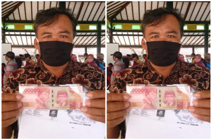Penyaluran bansos di Kelurahan Poncosari