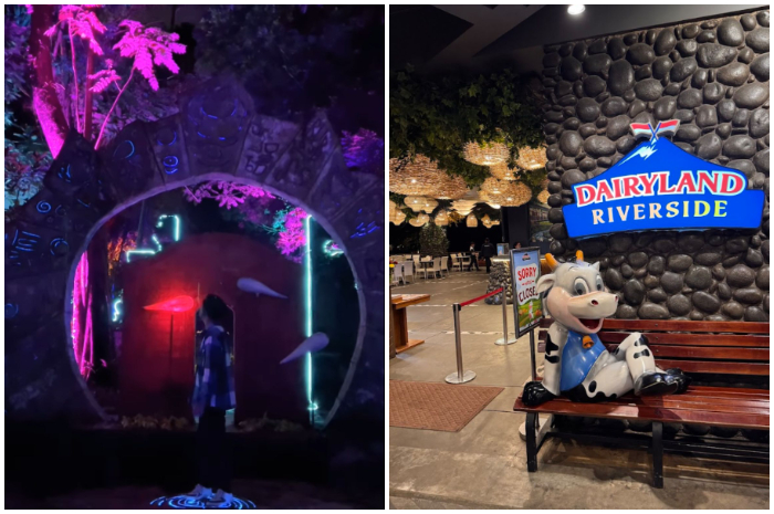 Wisata malam dengan nuansa indah bagaikan negeri dongeng di Dairyland Riverside Puncak Bogor.