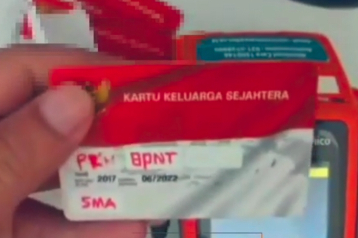 Ilustrasi kartu KKS pencairan bansos
