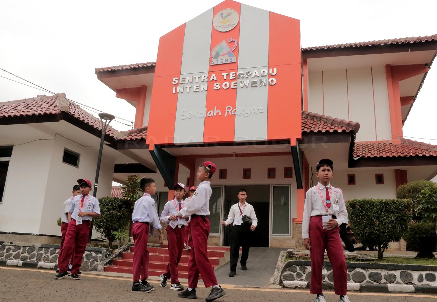 Siswa di Sekolah Rakyat Kabupaten Bogor, yang sudah mulai belajar pada Senin, 14 Juli 2025.