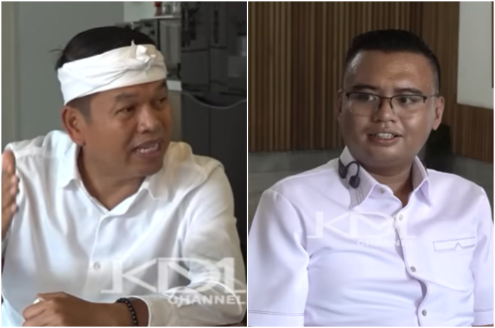 Gubernur Jawa Barat Dedi Mulyadi bersama putra sulungnya, Maula Akbar jelang pernikahan.