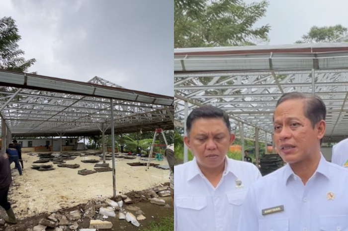 Menteri Lingkungan Hidup / Kepala Badan Pengendalian Lingkungan Hidup, Hanif Faisol Nurofiq memberikan keterangan saat di Puncak Bogor.