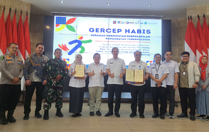 Launching program Gercep Habis untuk mengentaskan kasus Tuberkulosis di Paseban Sri Baduga, Rabu 16 Juli 2025.