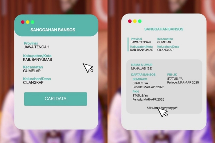 Ilustrasi cara melakukan sanggahan pada penerima bansos di aplikasi Cek Bansos.