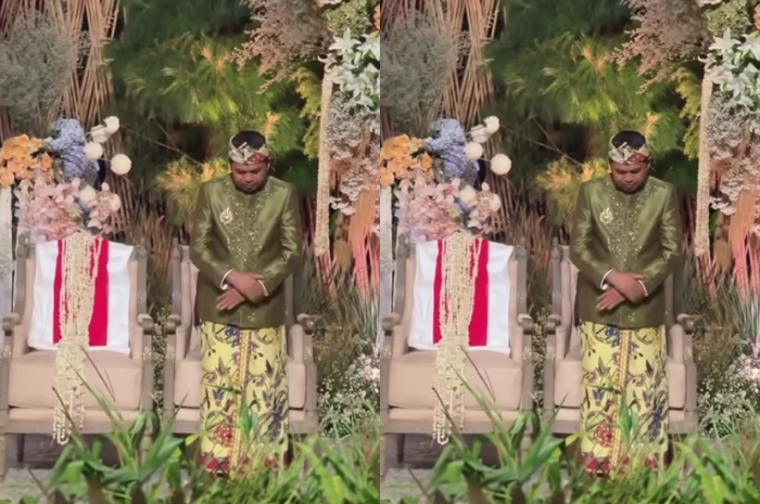 Gubernur Jawa Barat Dedi Mulyadi di acara pernikahan Maula Akbar dan Putri Karlina.