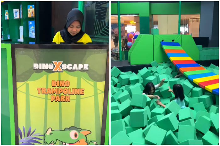 Coba main trampolin seru di Dino Trampolin Park, playground indoor pertama di Cibinong.