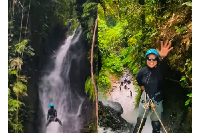 Curug Ciawitali, yang berlokasi di Kampung Ciwaluh, Desa Wates Jaya, Kecamatan Cigombong, Kabupaten Bogor.