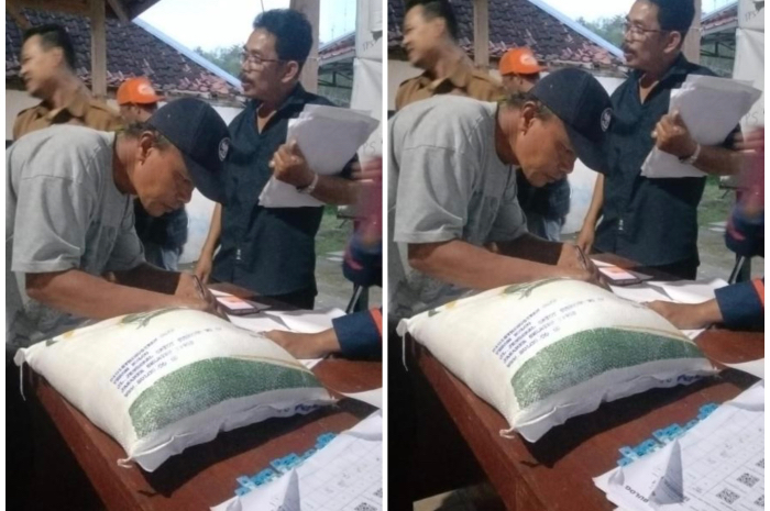 Penyaluran Bansos Beras 20kg di kalurahan Jurangjero