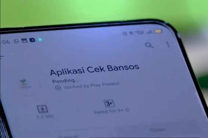 Tampilan laman aplikasi Cek Bansos.&nbsp;