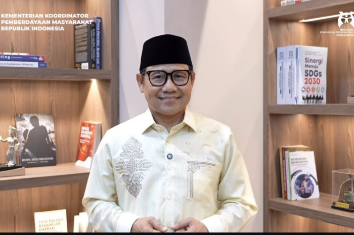 Menteri Koordinator Pemberdayaan Masyarakat (Menko PM) RI Muhaimin Iskandar saat mengucapkan selamat Hari Anak Nasional pada Rabu, 23 Juli 2025.