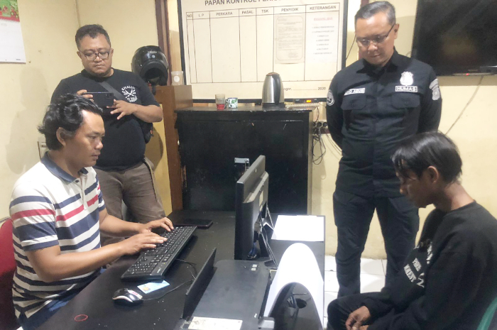 Pengamen yang meresahkan saat dimintai keterangan oleh pihak kepolisian