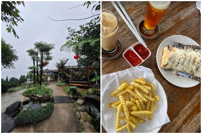 Bukit Senja Cafe memiliki suasana indah langsung dengan alam dan menu makanan terjangkau.