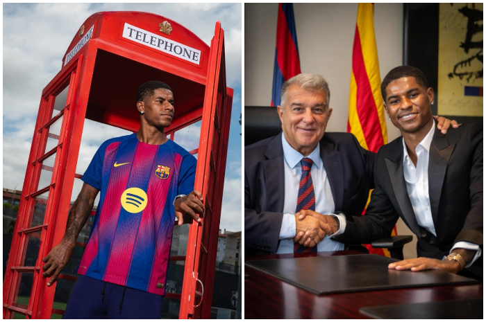 Marcus Rashford resmi berseragam Barcelona.