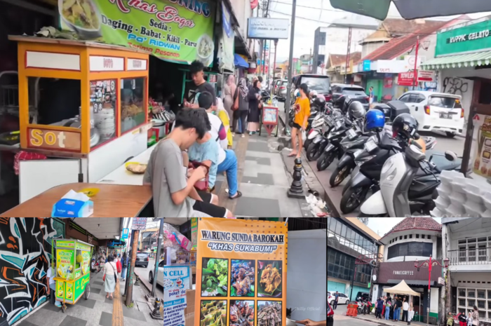 Suasana kuliner Suryakencana Kota Bogor.