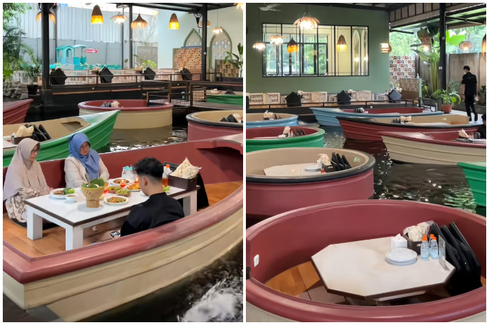 Makan di atas perahu sambil liat ikan, cuma di Cibiuk Resto Bogor.
