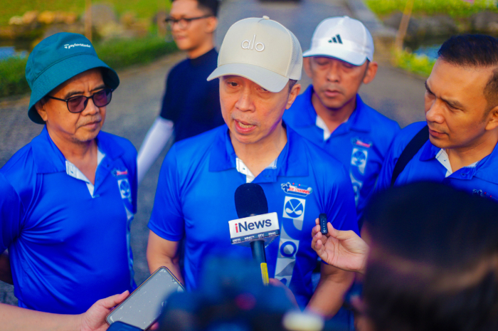 Dedie saat menghadiri Golf Tournament 2025 di Rancamaya Golf and Country Club.