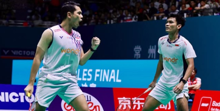 Pasangan baru Fajar Alfian dan Muhammad Shohibul Fikri akhiri puasa gelar badminton Indonesia dengan meraih juara China Open 2025