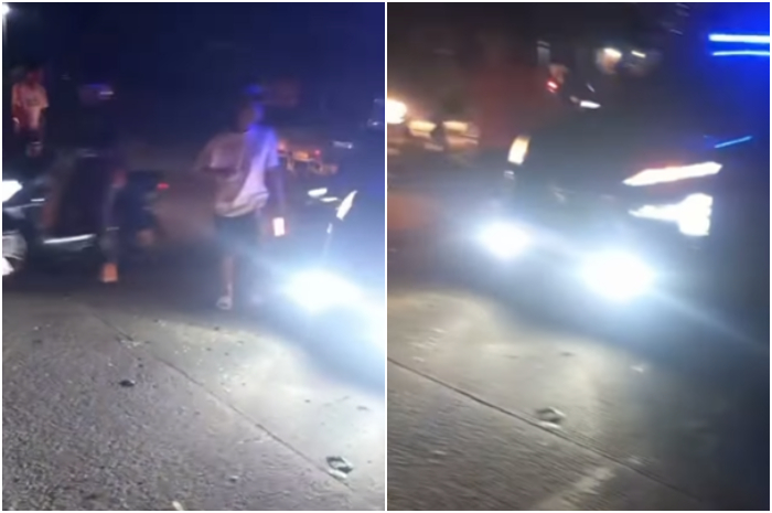 Kecelakaan terjadi di putaran Arco Parung, Kabupaten Bogor melibatkan pengendara motor.