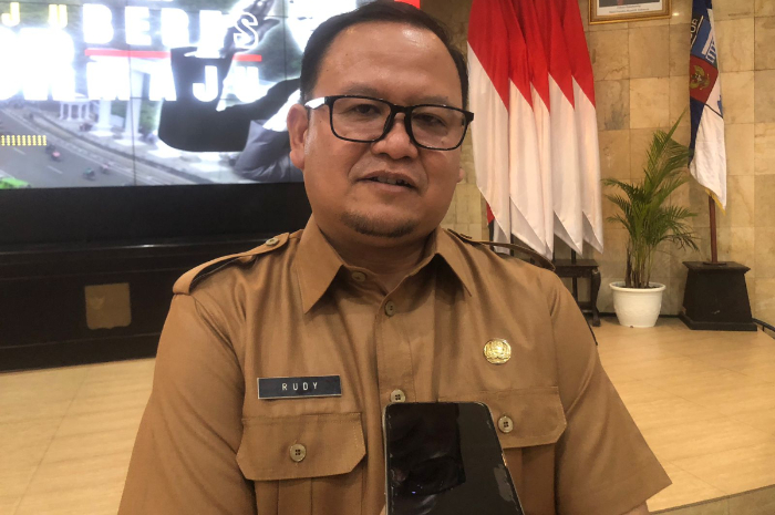 Kepala Bapperida Kota Bogor, Rudy Mashudi saat menyampaikan keterangan kepada wartawan.