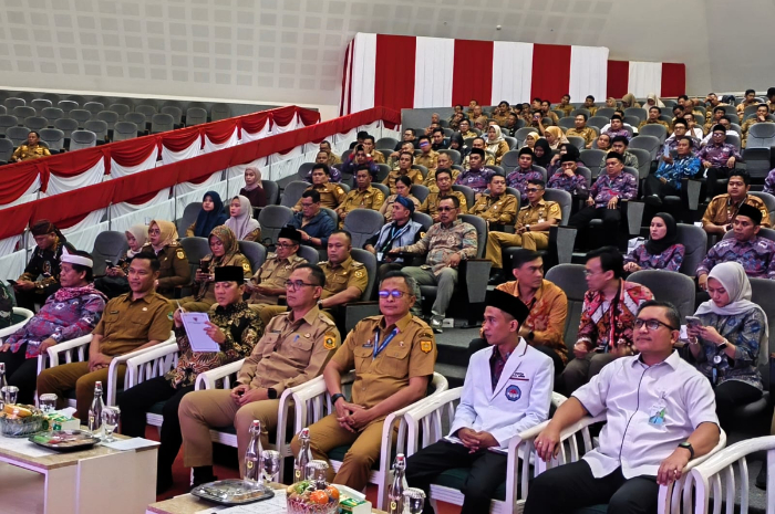 Kepala Kantor BPJS Ketenagakerjaan Bogor Cileungsi Andi Widya Leksana saat menghadiri kegiatan pelantikan PPDI Kabupaten Bogor.