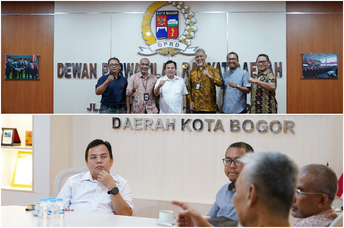Ketua DPRD Kota Bogor Adityawarman Adil saat menerima kunjungan Guru Besar IPB Prof. Lukman M. Baga.