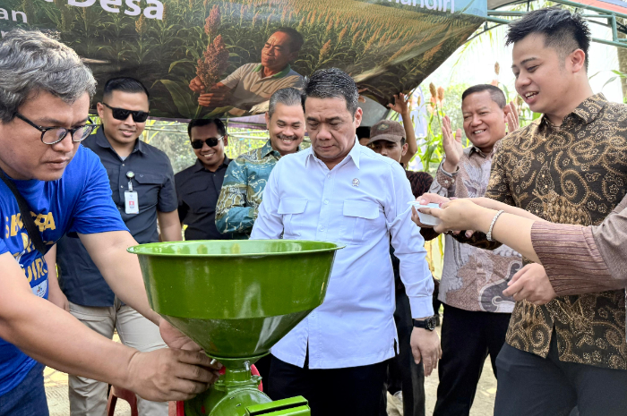 Bank Mandiri bersama Koperasi Produsen Gerak Nusantara Bogor Raya (K-GNBR) melaksanakan program pemberdayaan pertanian sorgum di Kecamatan Jasinga, Kabupaten Bogor.