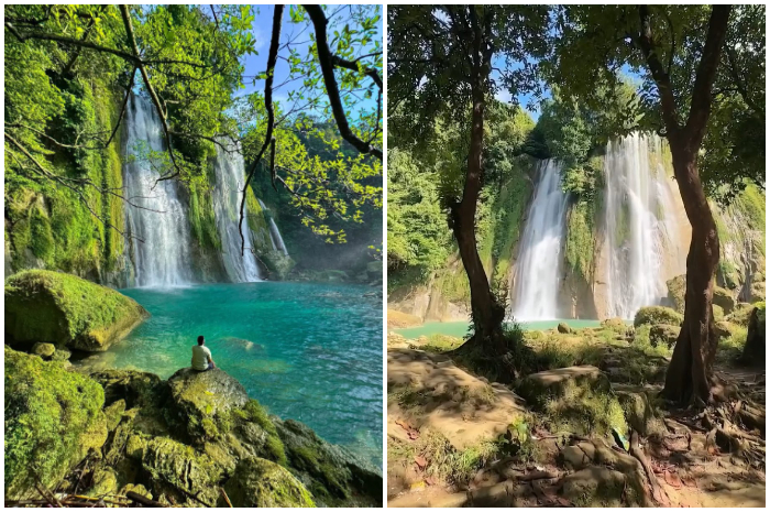 Keindahan tiga air terjun di kawasan Curug Cikaso Sukabumi
