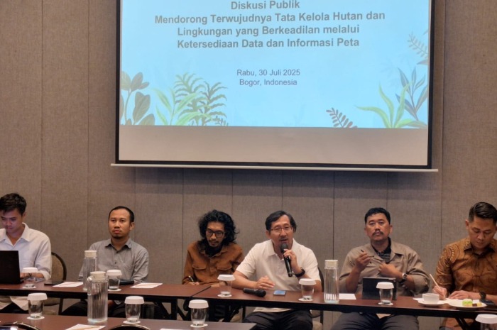 RECOFTC Indonesia menggelar diskusi publik bertajuk &ldquo;Mendorong Terwujudnya Tata Kelola Hutan dan Lingkungan yang Berkeadilan melalui Ketersediaan Data dan Informasi Peta", Rabu, 30 Juli 2025.