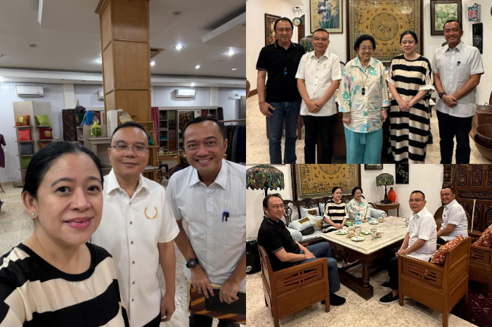Berfoto bersama di&nbsp;rumah Megawati Soekarno Putri.