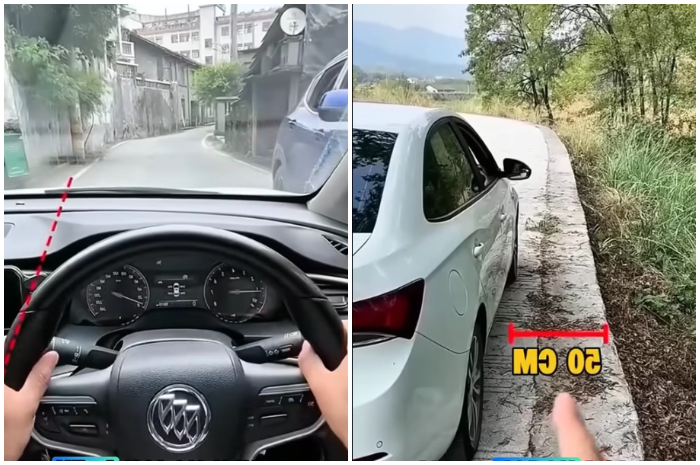 Trik mengetahui posisi ban mobil saat berkendara atau parkir.