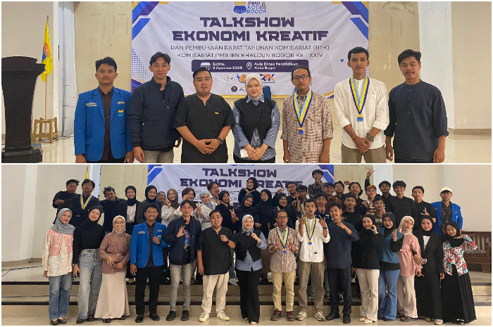 PMII Kota Bogor menggelar Talkshow Ekonomi Kreatif di Aula Dinas Pendididkan Kota Bogor.