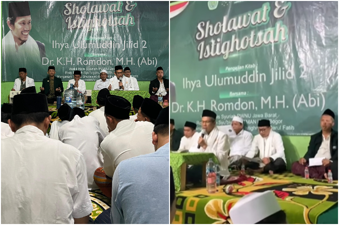 Sholawat dan istighosah di Pesantren Yasina Cigombong&nbsp;yang juga dihadiri jajaran PCNU Kabupaten Bogor.