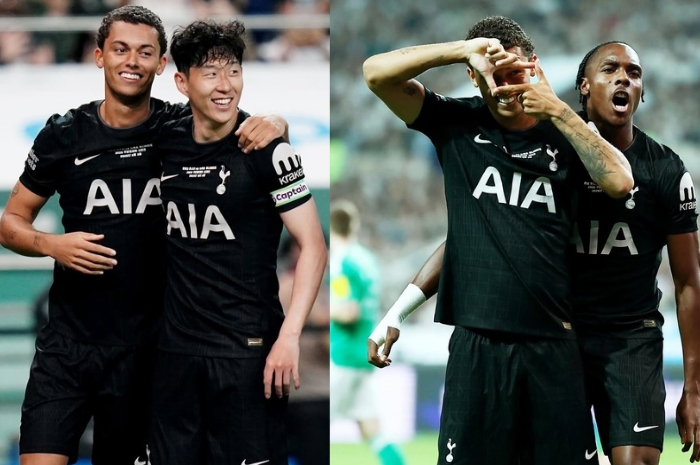 Brennan Johnson memberikan salam penghormatan kepada Son Heung-min melalui selebrasi.