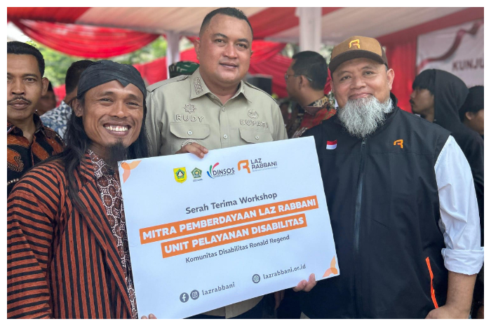 LAZ Rabbani saat acara Kunjungan Bupati Bogor Rudy Susmanto di Kecamatan Cileungsi, Kabupaten Bogor, Selasa 5 Agustus 2025.