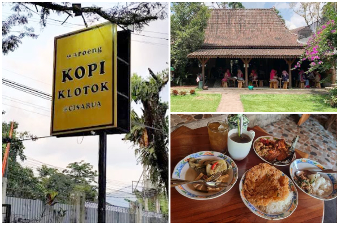 Suasana Kopi Klotok Cisarua di Jalan Raya Puncak Kabupaten Bogor.