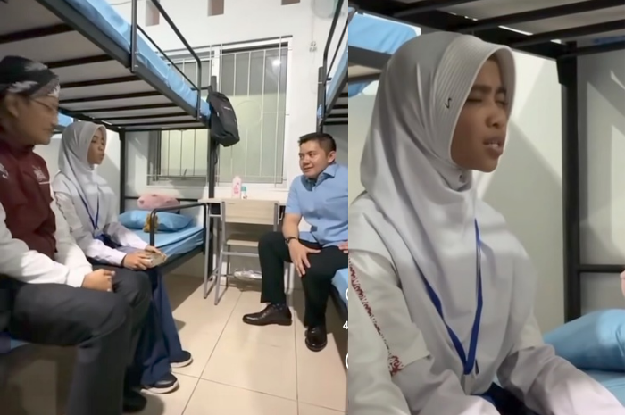Seskab Teddy Indra Wijaya dan Menteri Sosial Saifullah Yusuf saat mengunjungi asrama Siswa Sekolah Rakyat Menengah Pertama 10 Bogor.