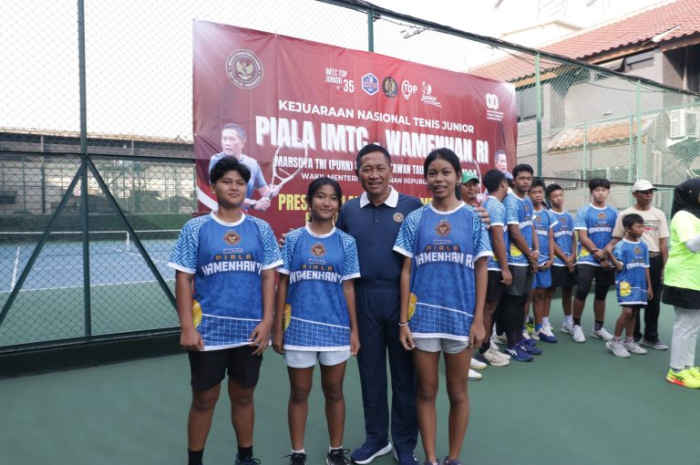 Wakil Menteri Pertahanan Donny Taufanto Resmikan Kejurnas Tenis Junior TDP IMTC 2025.