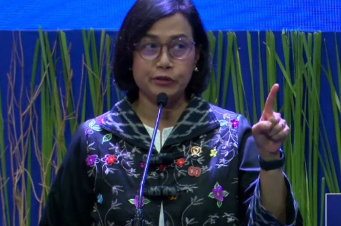 Menteri Keuangan Sri Mulyadi memberikan penjelasan soal anggaran pendidikan nasional.