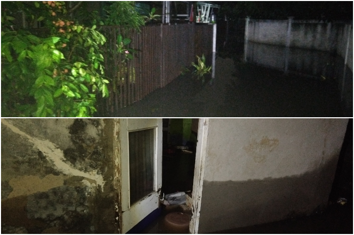 Banjir terjadi di wilayah Perumahan Griya Mutiara Bojonggede Kabupaten Bogor, Sabtu, 9 Agustus 2025.
