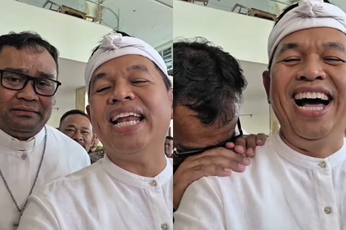 Gubernur Jawa Barat Dedi Mulyadi bersama pendeta Paripurna Simatupang.