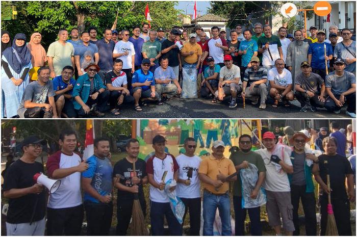 Warga RW 12, Bambu Apus Yasmin, Kelurahan Cilendek Timur, Bogor Barat, Kota Bogor kerja bakti serentak dan bazar murah Minggu, 10 Agustus 2025.