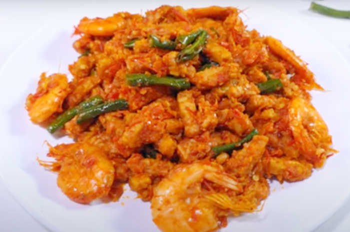 Resep Balado Tempe Udang&nbsp;dari kanal YouTube Dapur Cantik Channel.